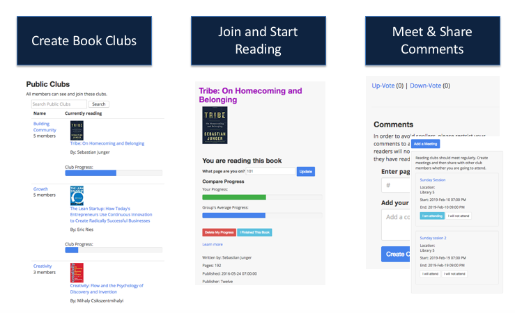 BookClubFever is a tool to foster community learning and engagement across your organization.