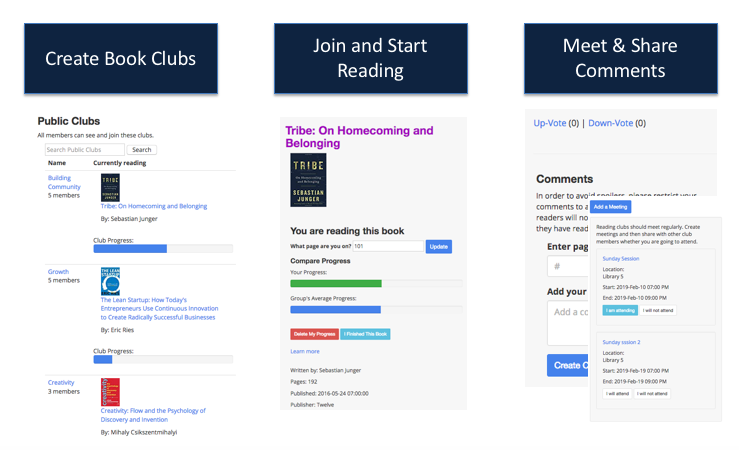 BookClubFever is a tool to foster community learning and engagement across your organization. 