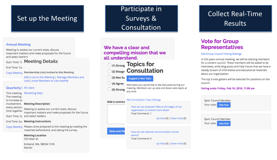 VotePip helps you create and host a more collaborative and consultative meeting.